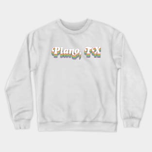 Plano Texas Retro Typography Design Crewneck Sweatshirt